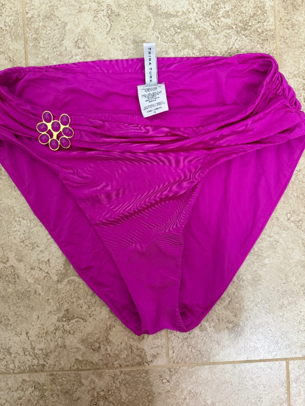 Trina Turk Atlas Fuchsia Bikini Bottoms- Size 10